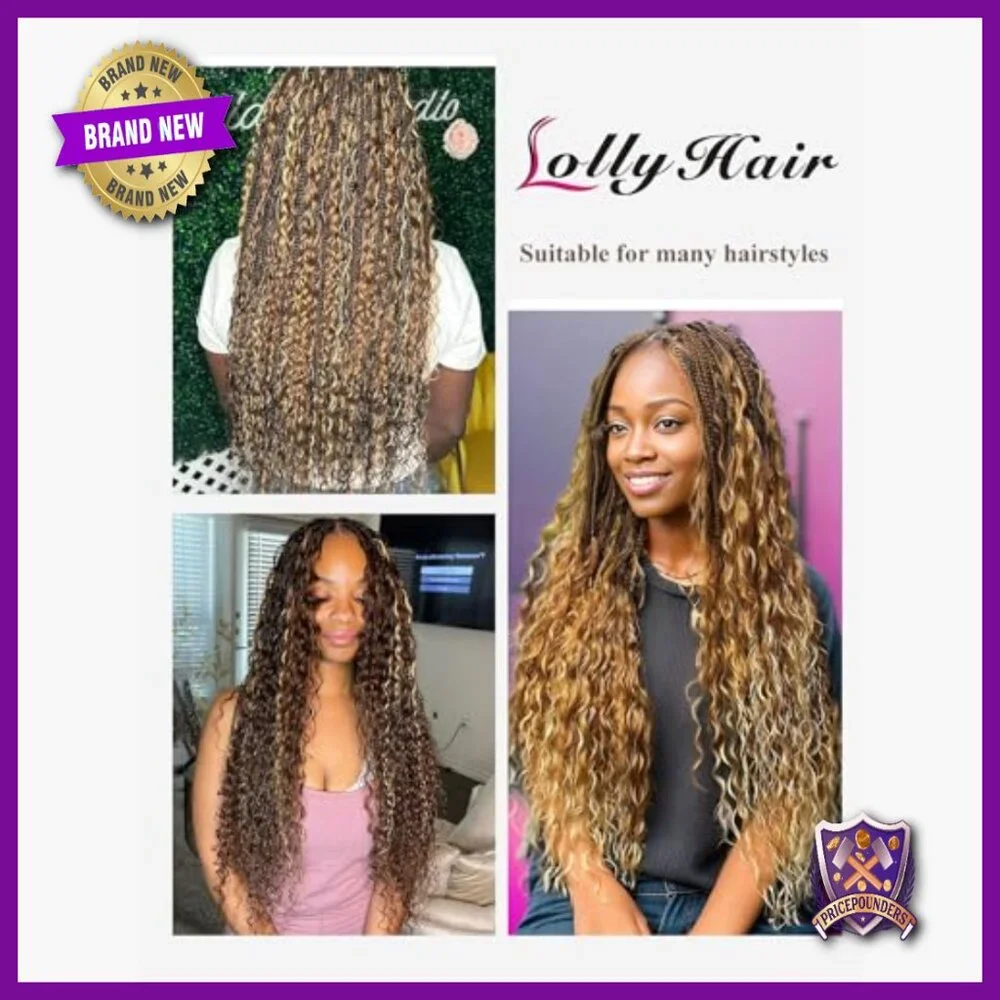 18 Inch Deep Wave Human Hair Extensions 1 Bundle 50g for Bohemian Braids - Picture 6 of 6